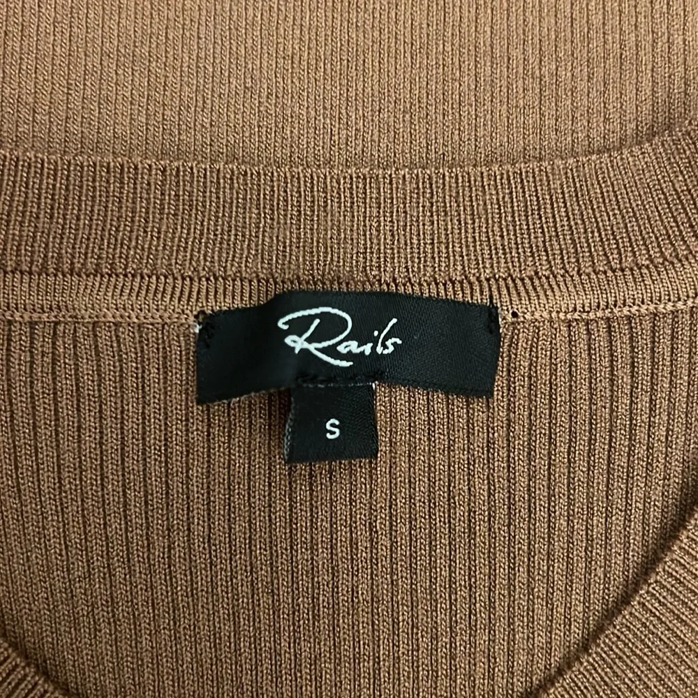 Rails Syd Rib Midi Sweater Dress Toffee Small - Picture 5 of 10